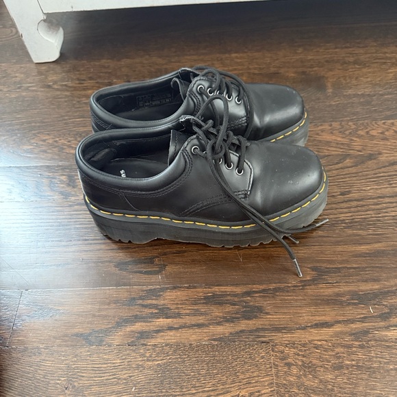 Dr. Martens 8053 Quad Black Leather Platform Loafers - Picture 3 of 3